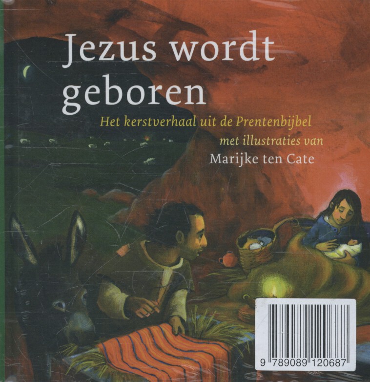 Jezus wordt geboren achterkant