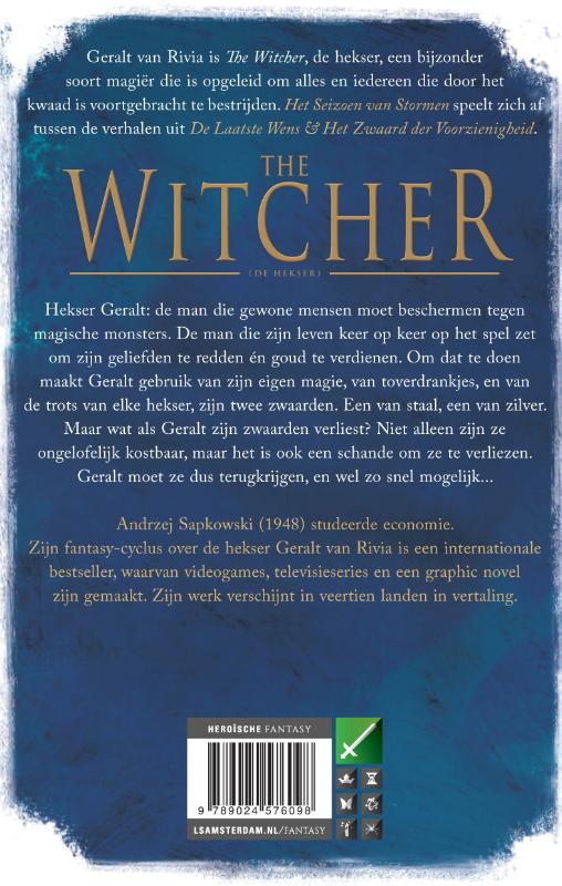 Het Seizoen van Stormen / The Witcher achterkant
