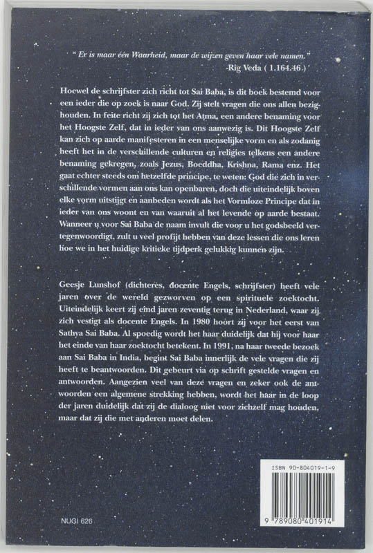 Innerijke dialoog met Sai Baba achterkant