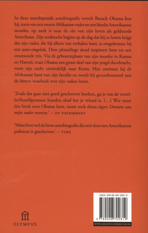 Dromen van mijn vader achterkant