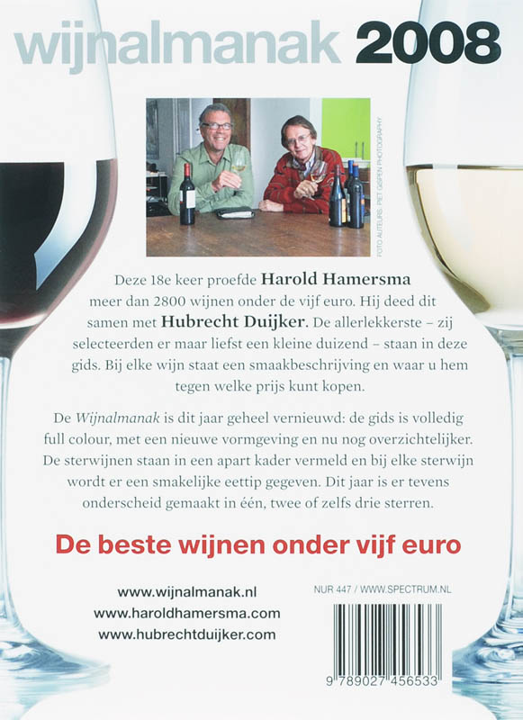 Wijnalmanak / 2008 achterkant