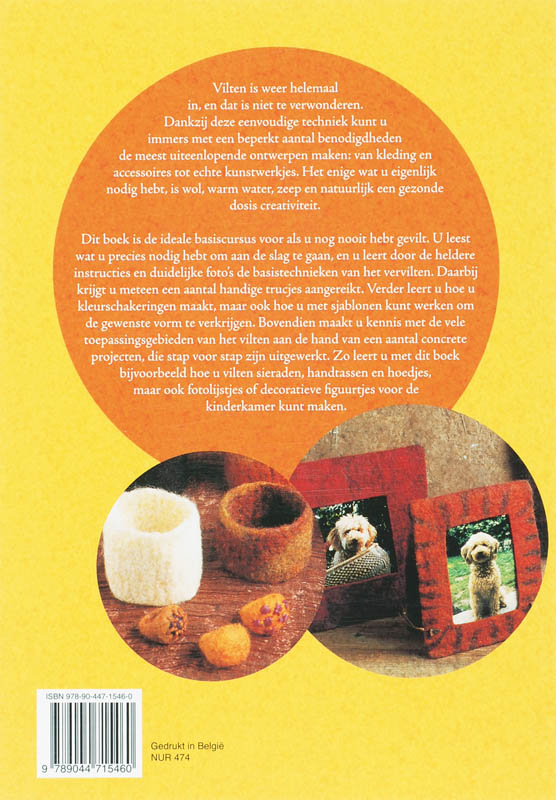 Creatief met vilt / Basiscursus achterkant