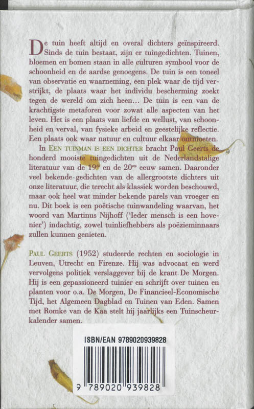 Een Tuinman Is Een Dichter achterkant