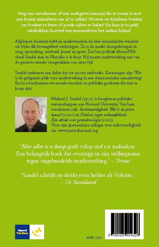 Niet alles is te koop achterkant