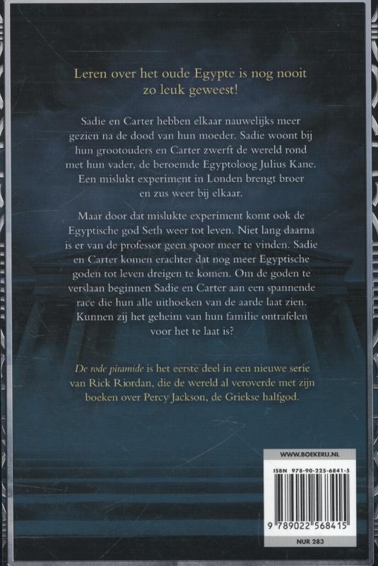 De rode piramide / De avonturen van de familie Kane / 1 achterkant