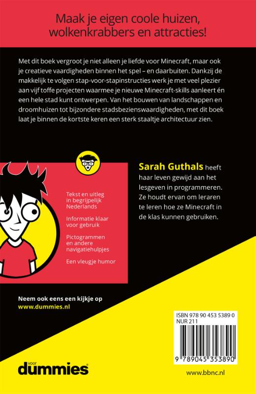 Een Minecraft-stad bouwen voor kids voor dummies / Voor Dummies achterkant