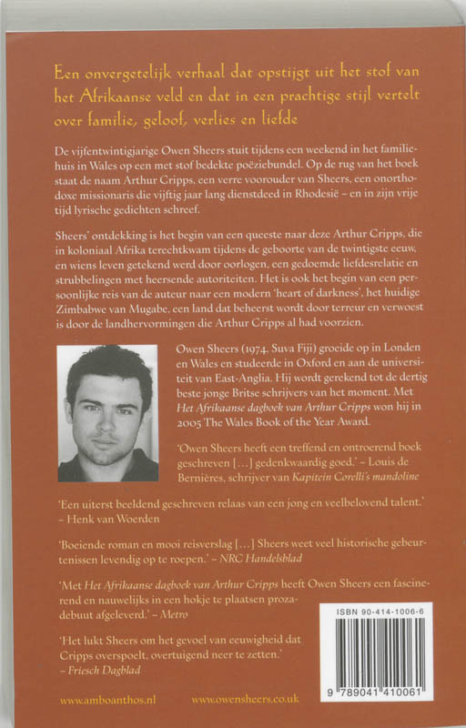 Het Afrikaanse Dagboek Van Arthur Cripps achterkant