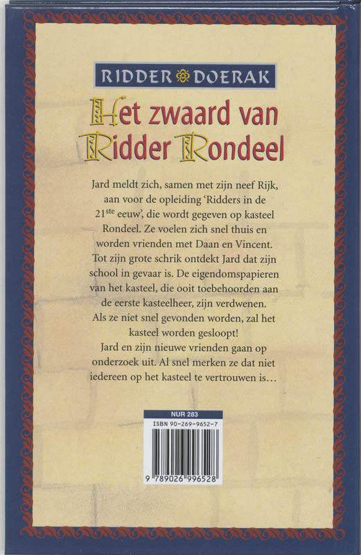 Ridder Doerak Het Zwaard Van Ridder Rondeel achterkant