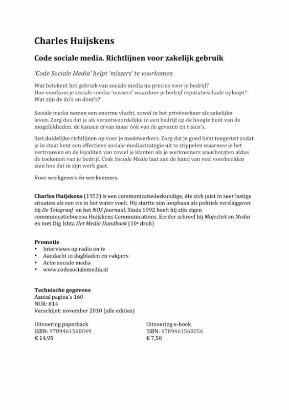 Code sociale media achterkant