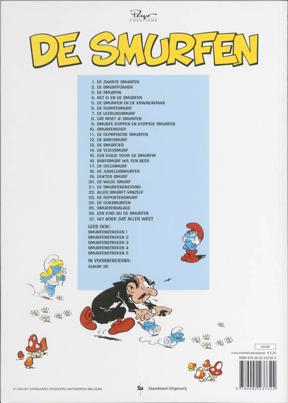 De Smurfen / 14 De Vliegsmurf achterkant