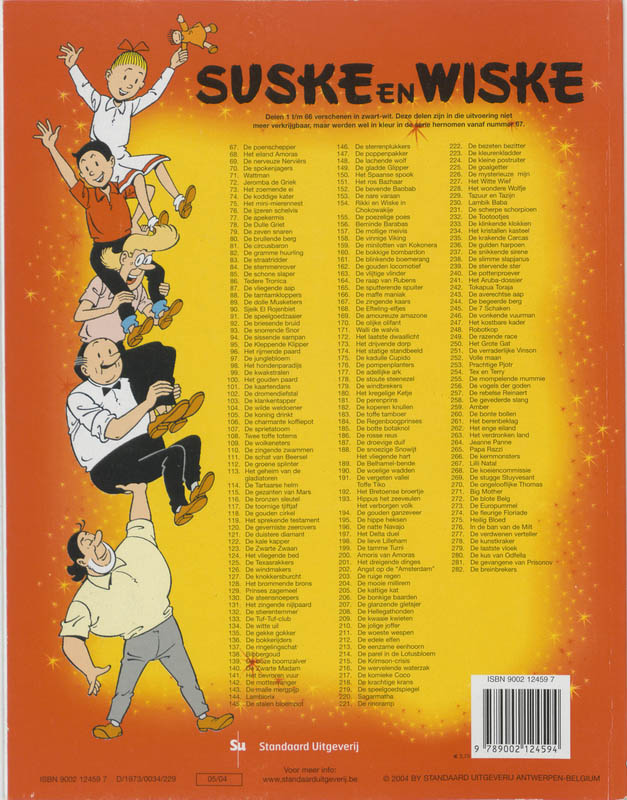 Suske En Wiske 145 De Stalen Bloempot achterkant