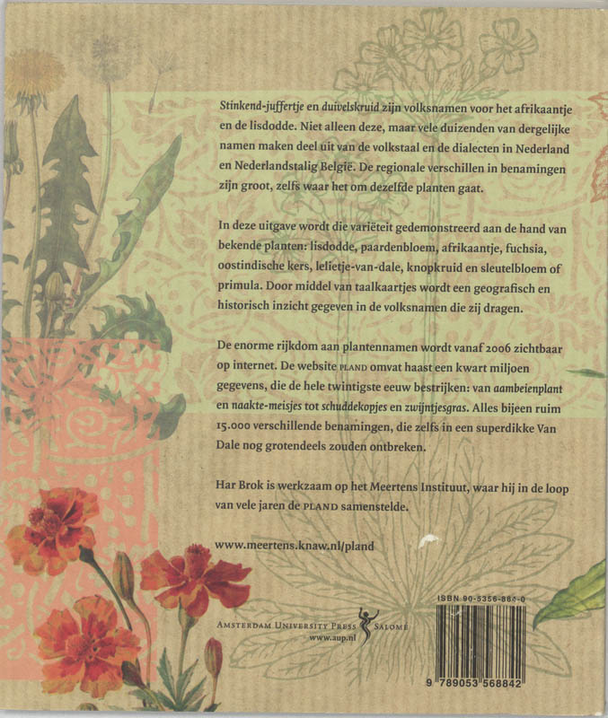 Stinkend juffertje en duivelskruid / Meertens Nieuwjaarsuitgaven achterkant