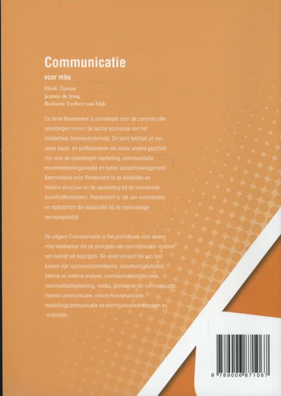 Communicatie Voor mbo achterkant