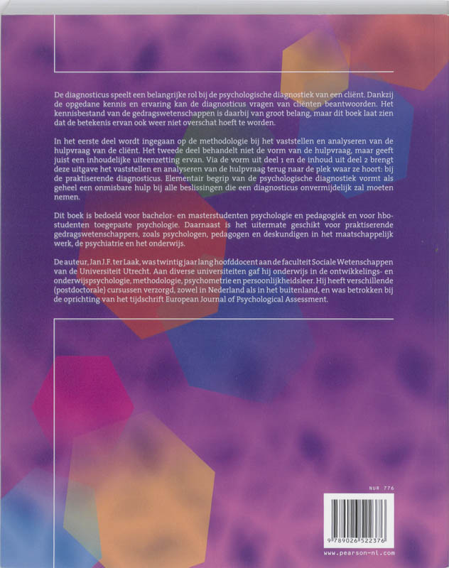 Elementair begrip van de psychologische diagnostiek achterkant