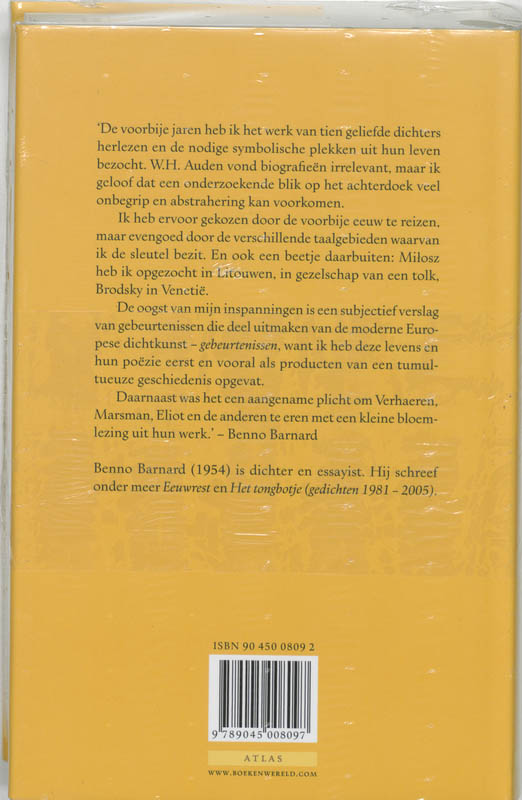 Dichters Van Het Avondland achterkant