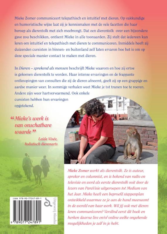 Dieren - sprekend als mensen achterkant