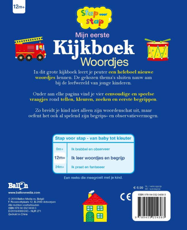 Mijn eerste kijkboek Woordjes / Stap voor stap / 0 achterkant