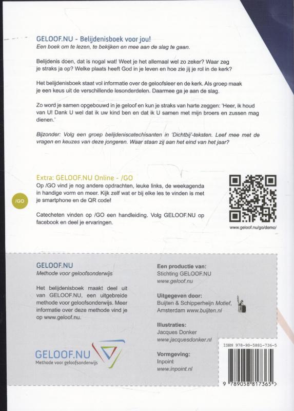 Belijdenisboek / Geloof.nu achterkant