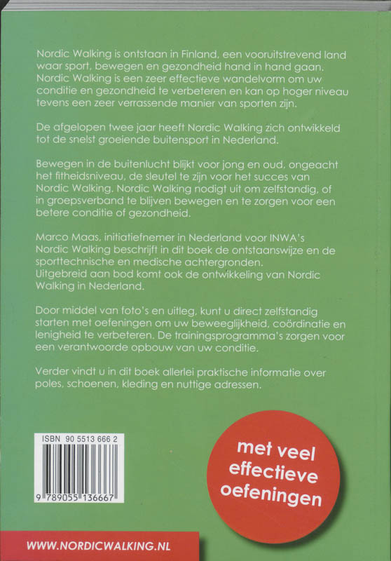 Nordic walking in de praktijk achterkant