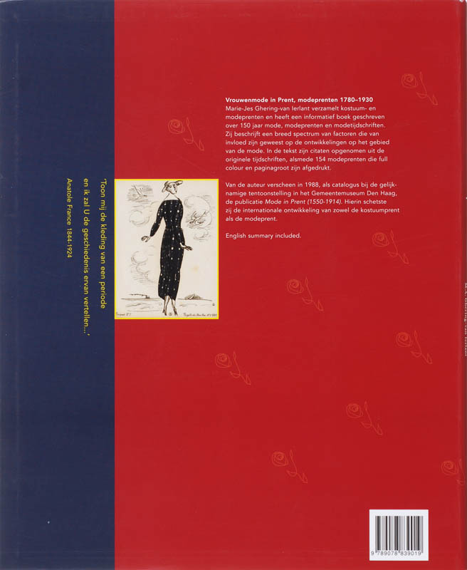 Vrouwenmode in Prent achterkant