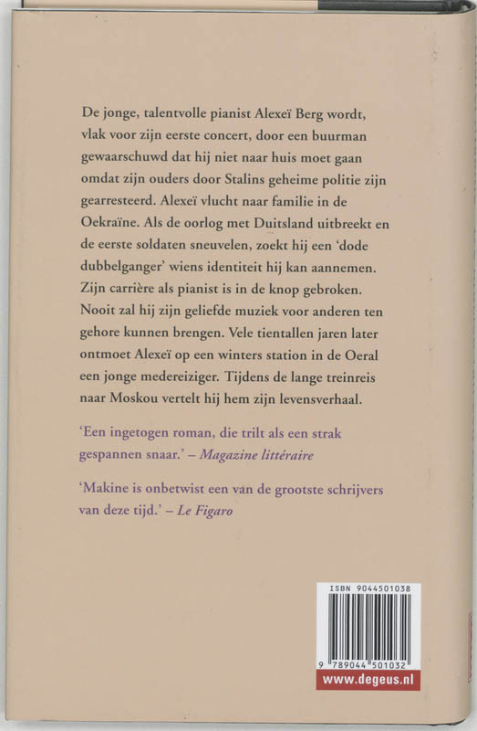 De muziek van een leven achterkant