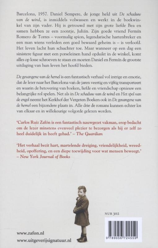 De gevangene van de hemel achterkant