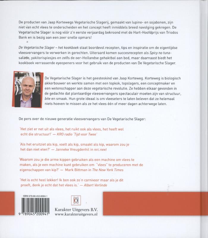 De vegetarische slager - het kookboek achterkant
