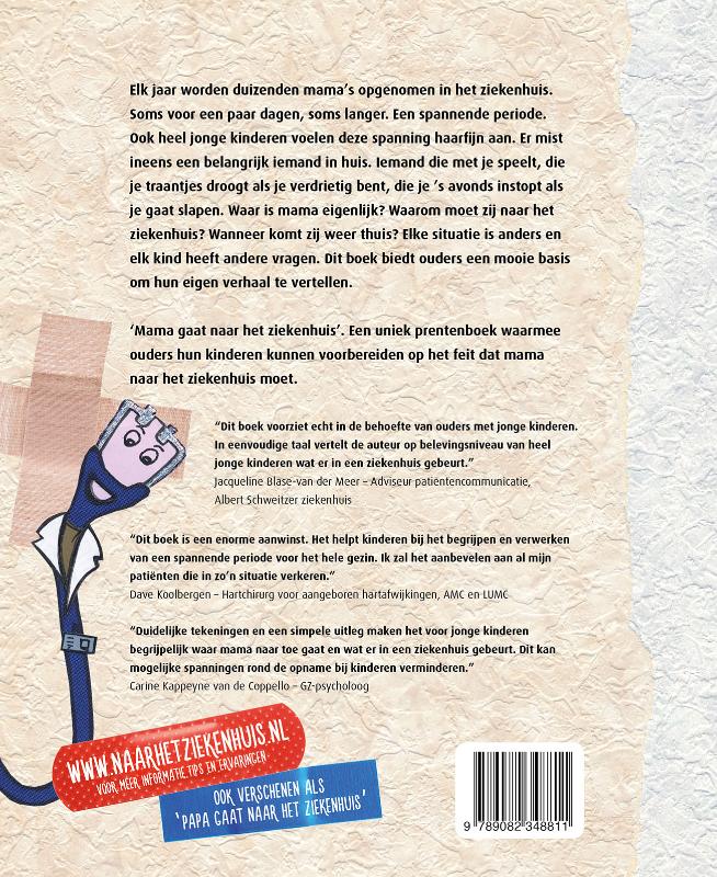 Mama gaat naar het ziekenhuis achterkant