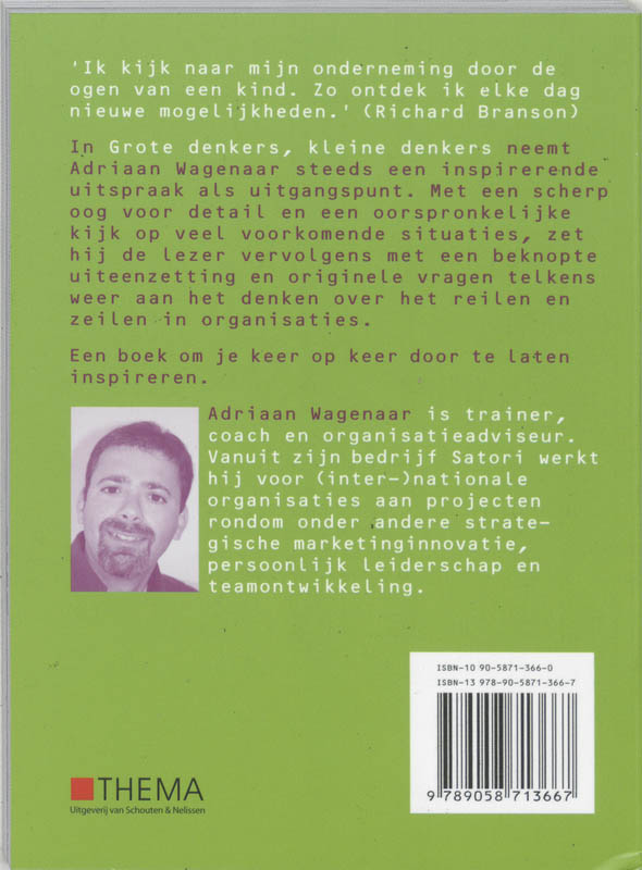 Grote denkers, kleine denkers e achterkant