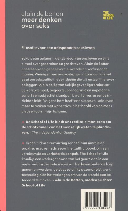 Meer denken over seks / The School of Life achterkant