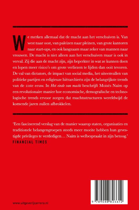 Het einde van macht achterkant