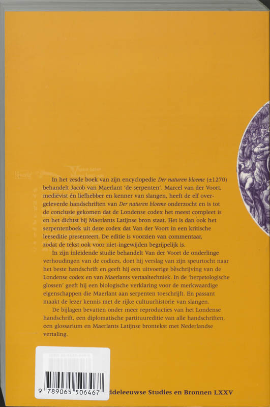 Dat seste boec van serpenten / Middeleeuwse studies en bronnen / 75 achterkant