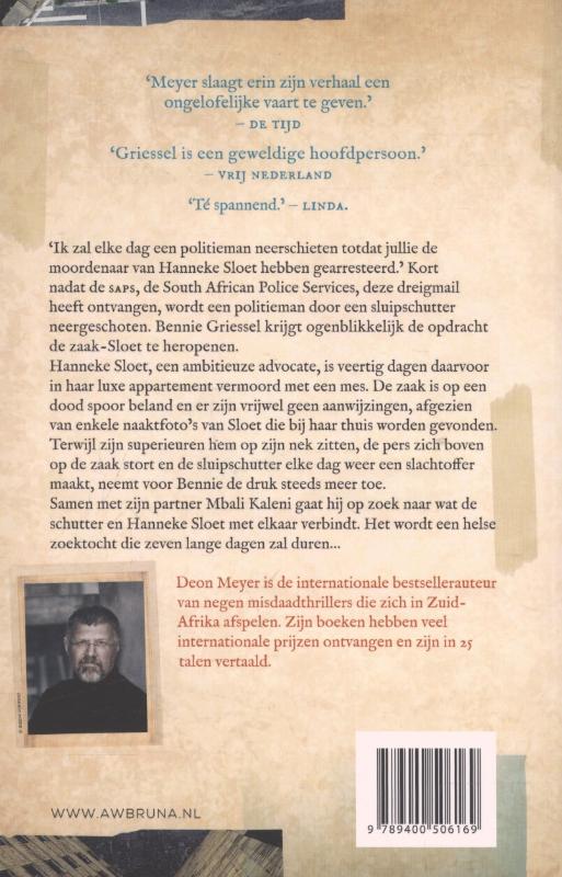 7 dagen / Bennie Griessel / 3 achterkant