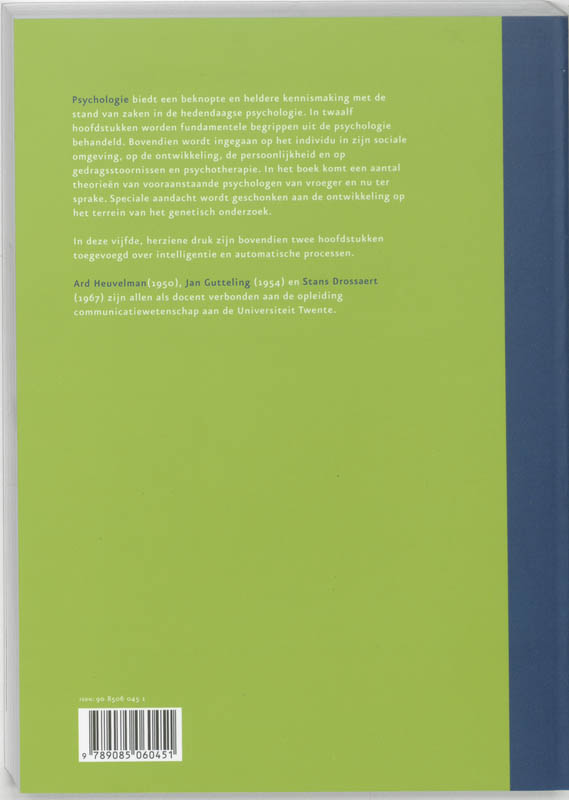 Psychologie achterkant