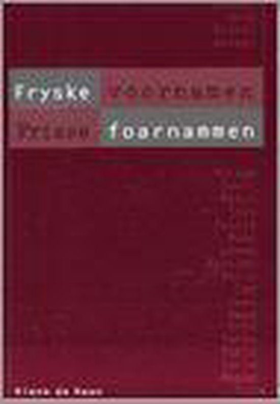 Fryske foarnammen / Friese voornamen