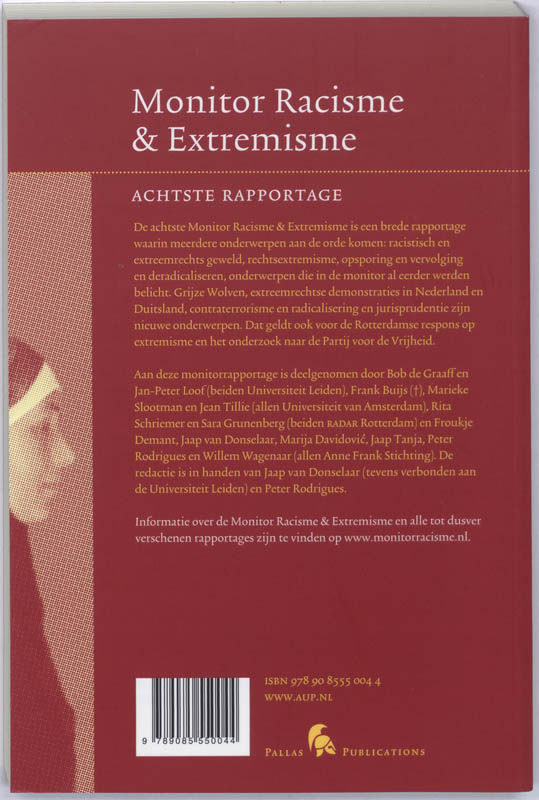 Monitor Racisme & Extremisme achterkant