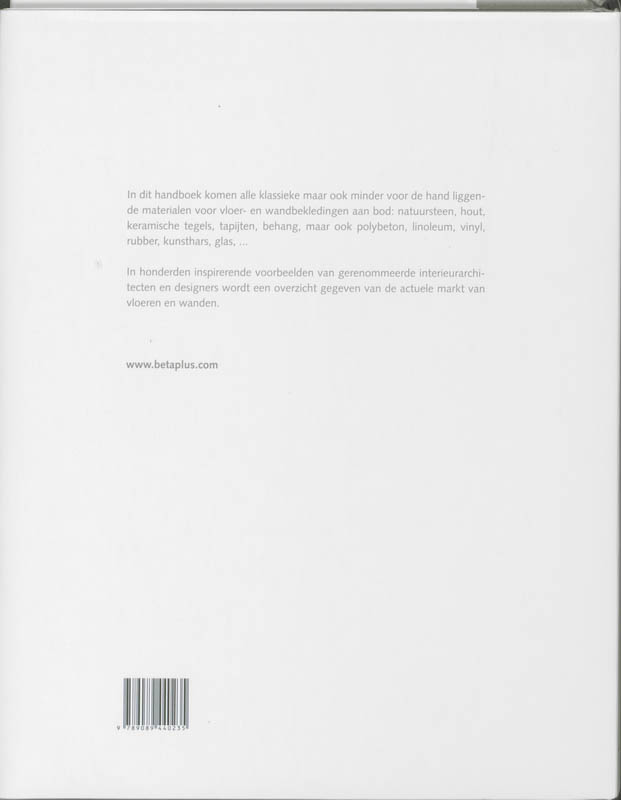Compendium vloeren & wanden achterkant