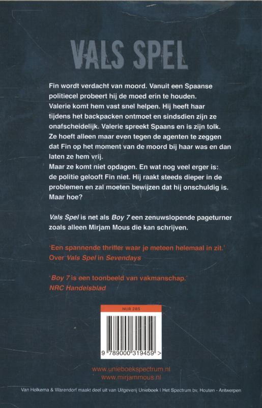 Vals spel achterkant