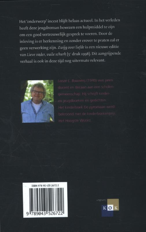 Zwijg over liefde achterkant