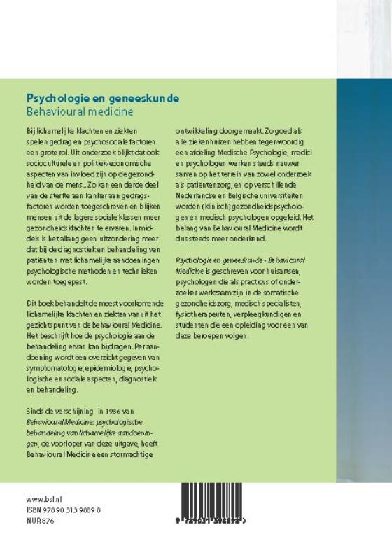 Psychologie en geneeskunde achterkant