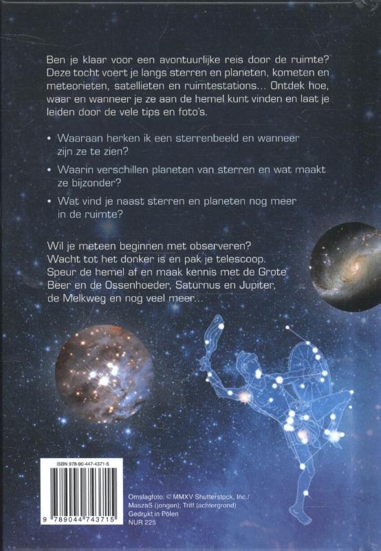 Sterren kijken voor kinderen achterkant