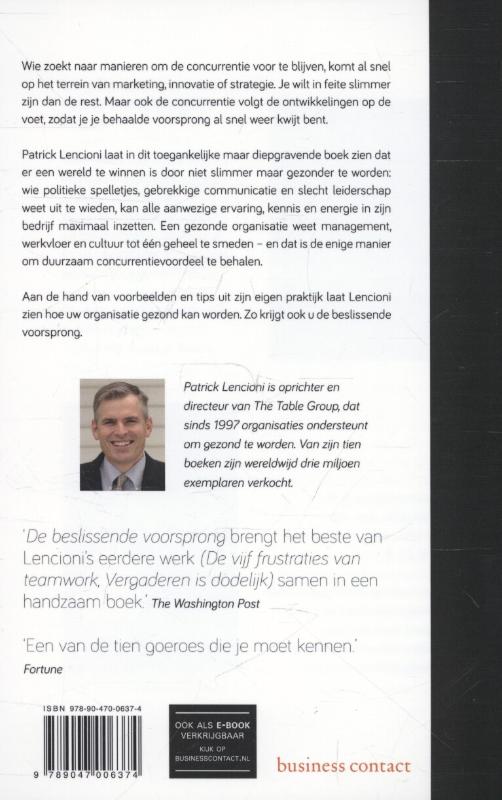 De beslissende voorsprong achterkant