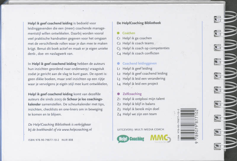Help! ik geef coachend leiding / Help!Coaching Bibliotheek achterkant