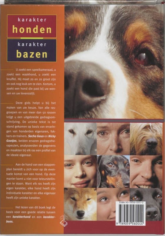 Karakter Honden Karakter Bazen achterkant