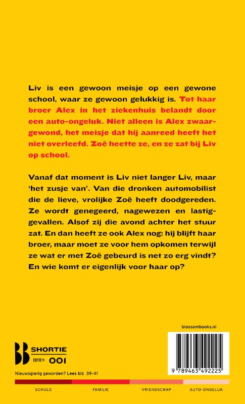 Het zusje van / Blossom Books Shorties / 1 achterkant