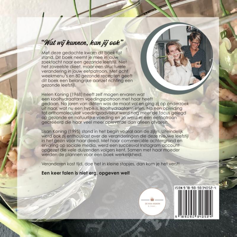 Gewoon minder koolhydraten (SOFTCOVER) - De Koolhydraatarme Keuken - boek achterkant