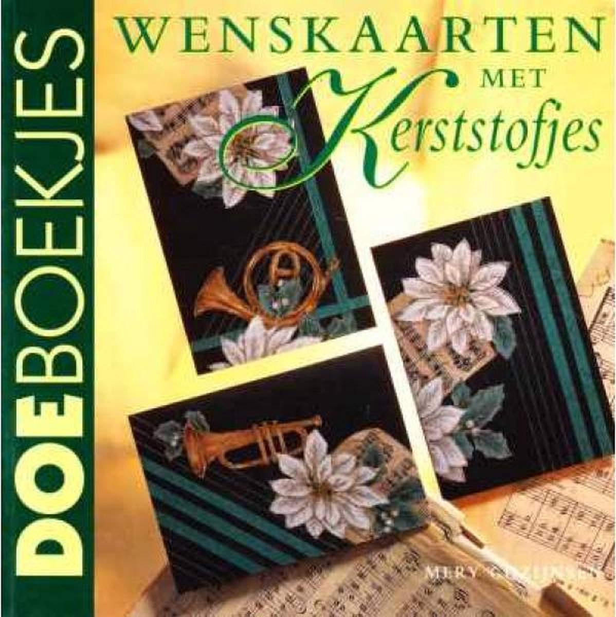 Wenskaarten met kerststofjes