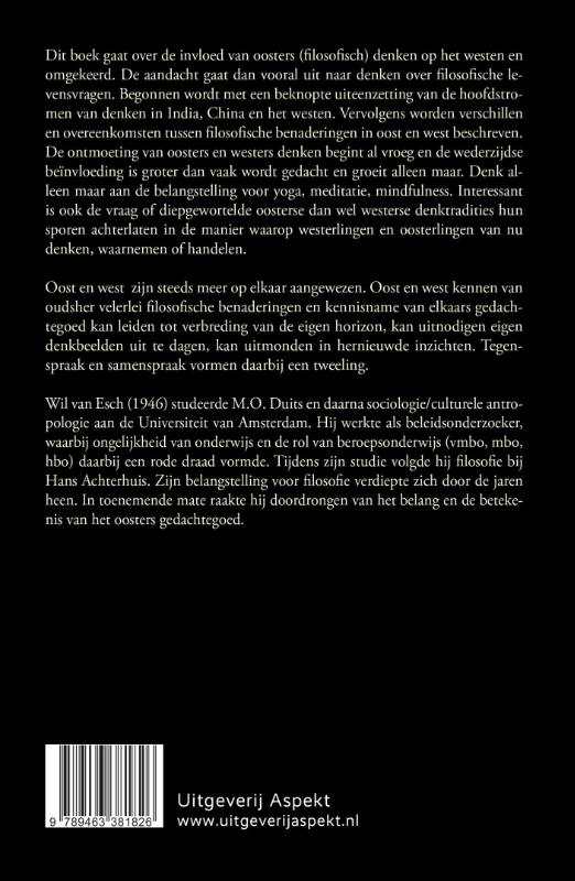 Palet van oosters en westers denken: tegenspraak of samenspraak achterkant