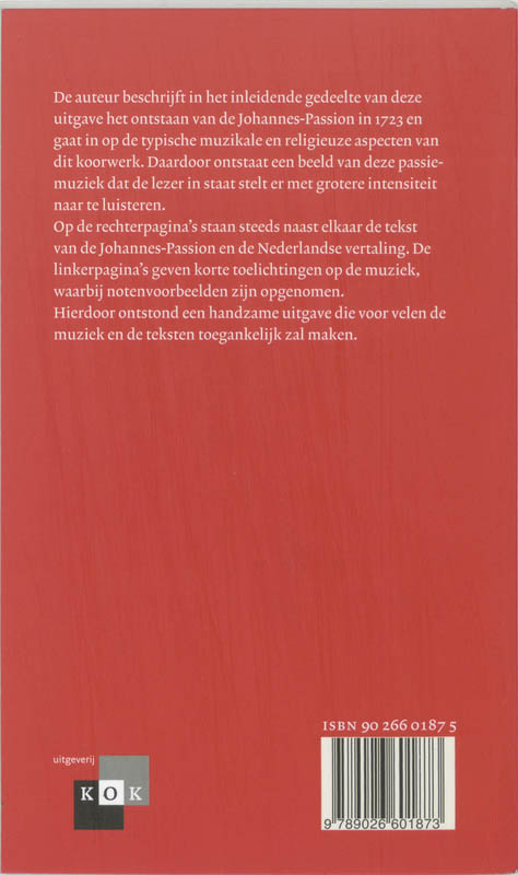 Johannes Passion Van Bach achterkant