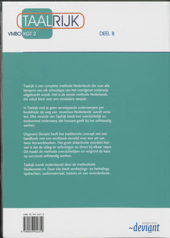 Taalrijk 2 vmbo kgt achterkant